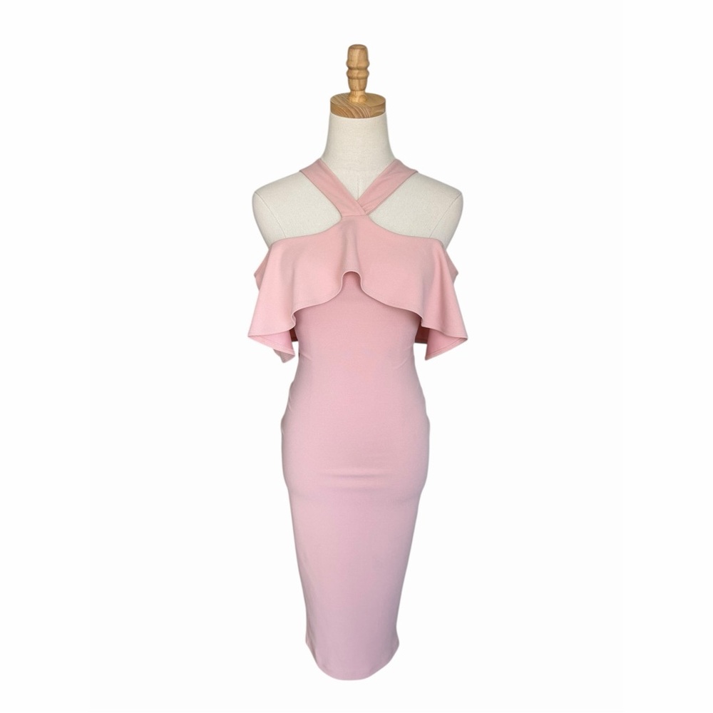 Nookie Hermosa Off-The-Shoulder Midi Dress Blush Pink Size XS NWT - Picture 2 of 12